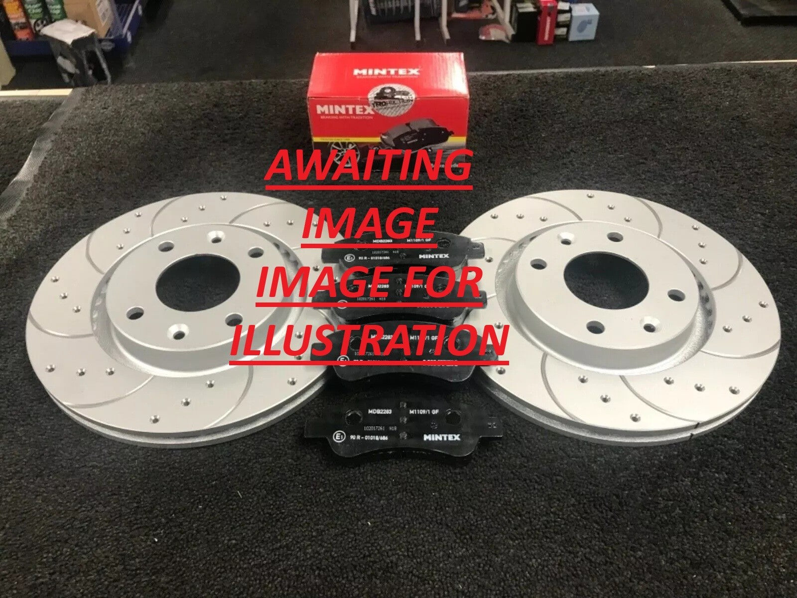 FRONT PERFORMANCE DRILLED GROOVED DISCS PADS FITS PEUGEOT 408 GT FASTBACK HYBRID