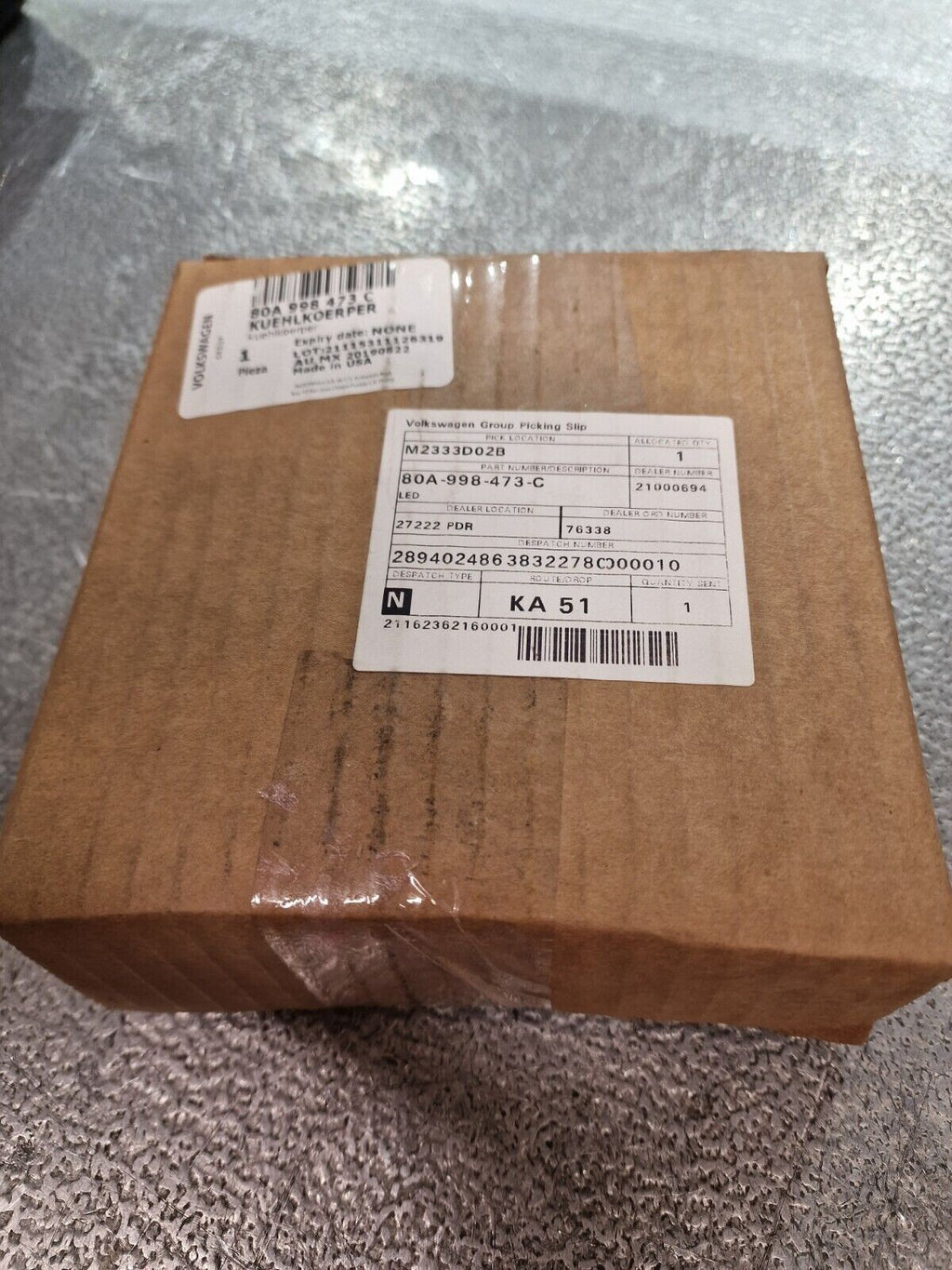 AUDI Q5 2017 0N NS LH LED HEADLIGHT CONTROL UNIT ECU 80A998473C GENUINE NEW