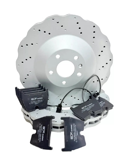 AUDI R8 RS4 RS5 2008ON FRONT WAVEY BRAKE DISC BRAKE PADS 365X34