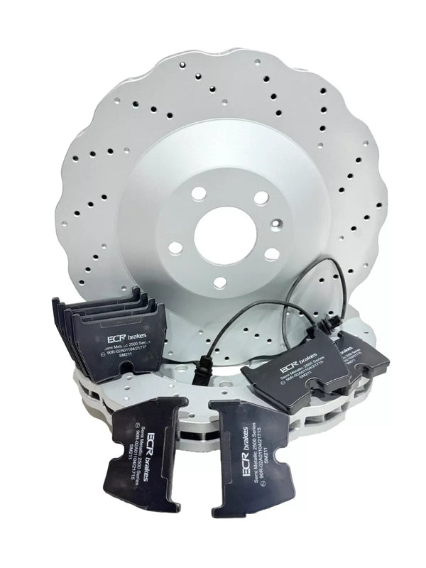 AUDI R8 RS4 RS5 2008ON FRONT WAVEY BRAKE DISC BRAKE PADS 365X34