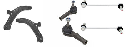 FOR RENAULT CLIO MK3 FRONT WISHBONE ARMS + DROP LINKS + TIE ROD ENDS 05-13