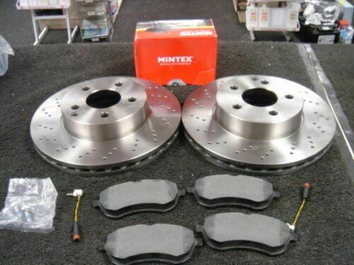 FOR MERCEDES A45 AMG REAR BRAKE DRILLED GROOVED DISCS PADS 330MM BRAND NEW 