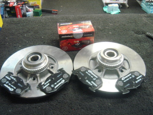 RENAULT  MEGANE 2.0iDe REAR BRAKE DISC  MINTEX PAD  BEARINGS  ABS RINGS FITTED
