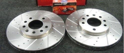 VAUXHALL CORSA D 1.4TURBO BLACK EDITION CROSS DRILLED GROOVED BRAKE DISC PADS