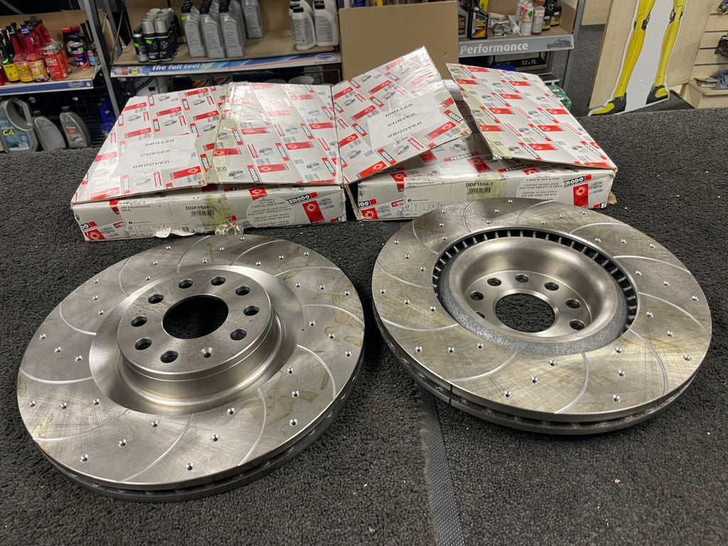 GOLF MK5 R32 AUDI S3 SEAT LEON CUPRA R FRONT PERFORMANCE BRAKE DISC 345mm + PADS