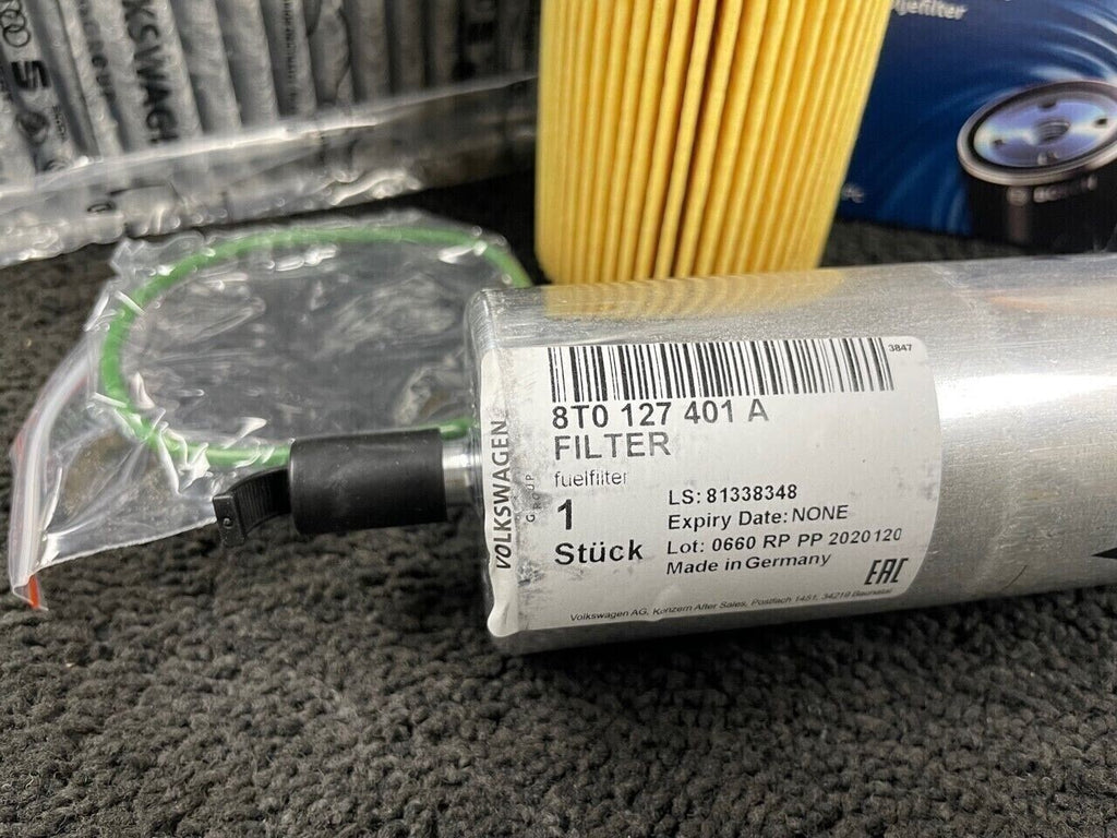FORAUDI A5 2.0 3.0TD B9 8T 8F QUATTRO S LINE OIL AIR DIESEL POLLEN FILTER KIT