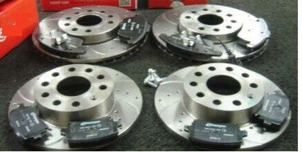 AUDI A3 2.0TDi Sline 140bhp  BRAKE DISC CROSS DRILLED BREMBO PADS