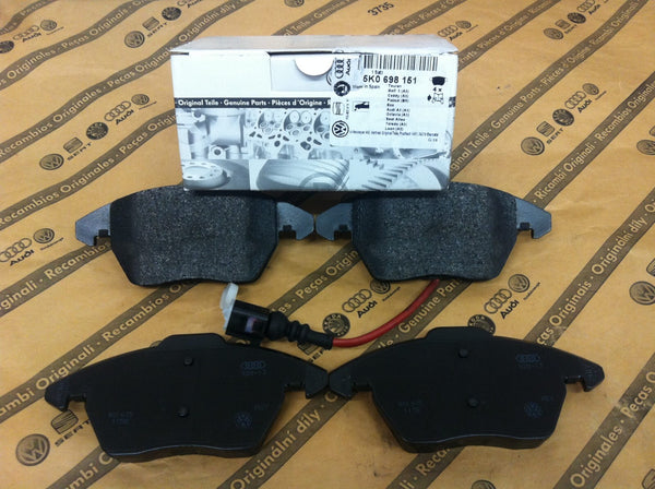 GENUINE VW AUDI SKODA FRONT BRAKE PADS 228x25mm 5K0698151 GENUINE AUDI VW