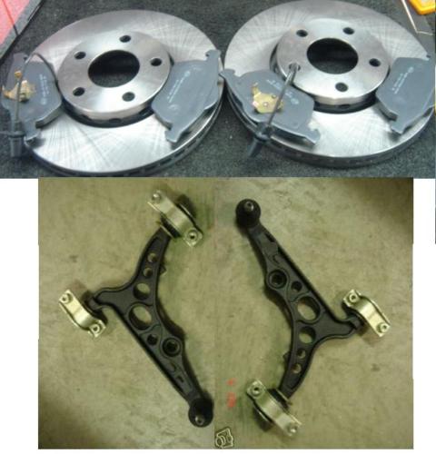   FOR MULTIPLA 2 X LOWER WISHBONE ARM LEFT RIGHT 2  FRONT BRAKE DISC BRAKE PADS