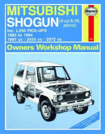 HAYNES MANUAL FOR MITSUBISHI SHOGUN 4 CYL V6 PETROL 83-94 199ZCC 2555CC 2972 CC 