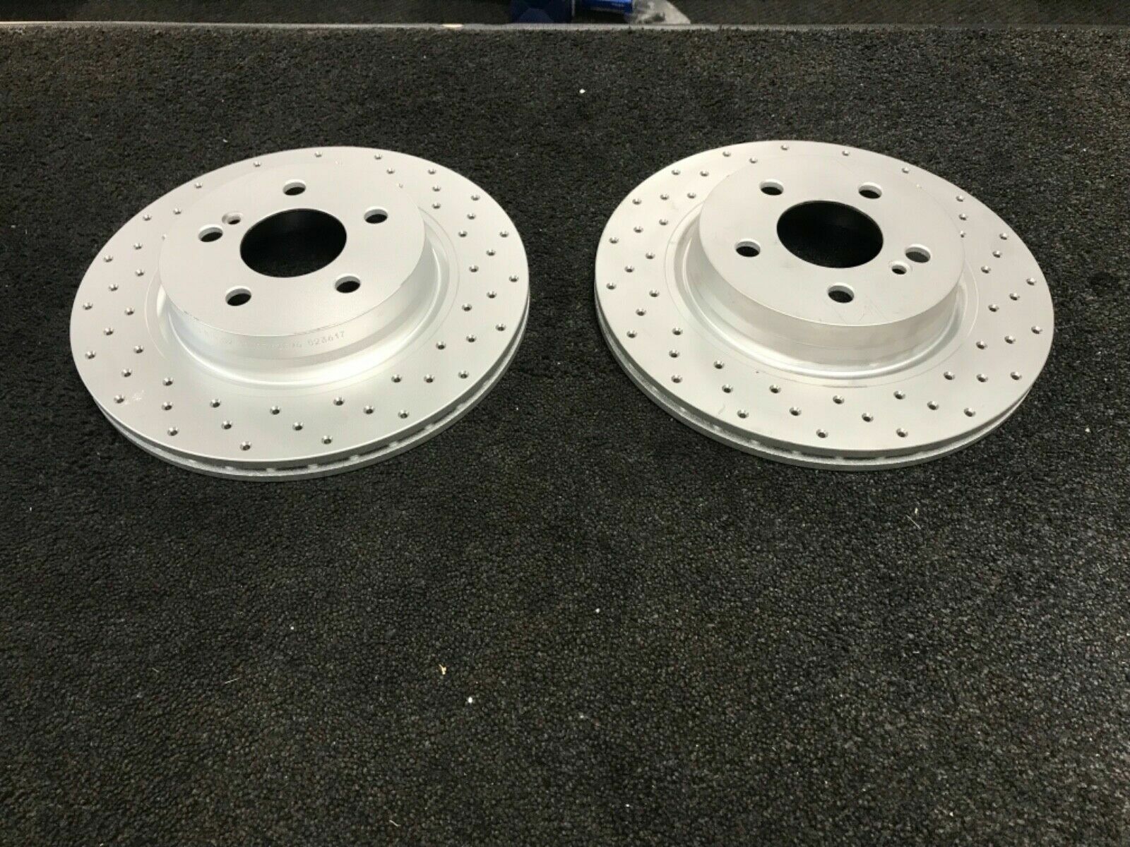 FOR MERCEDES S63 X222 REAR PERFORMANCE CROSS DRILLED BRAKE DISC PAIR