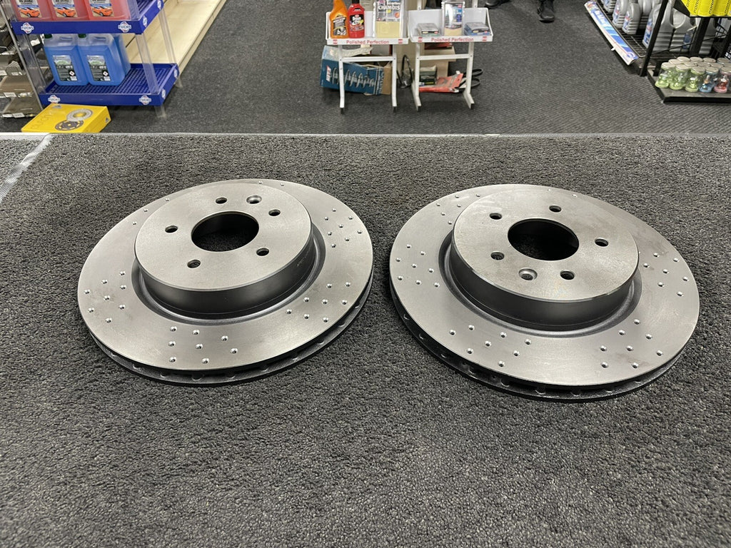 BRAKE DISCS SPORTCROSS DRILLED PERFROMANCE FIT FOR JAGUAR XKR XK8 JLM21281 
