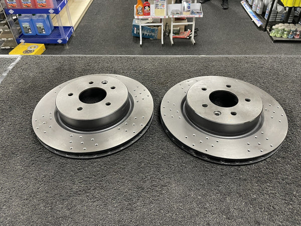 BRAKE DISCS SPORTCROSS DRILLED PERFROMANCE FIT FOR JAGUAR XKR XK8 JLM21281 