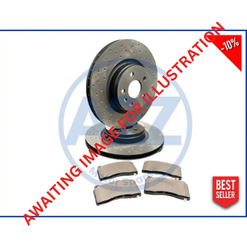 FRONT PERFORMANCE DRILLED BRAKE DISCS 320MM PADS FIT TESLA MODEL 3 5YJ3 2018 ON