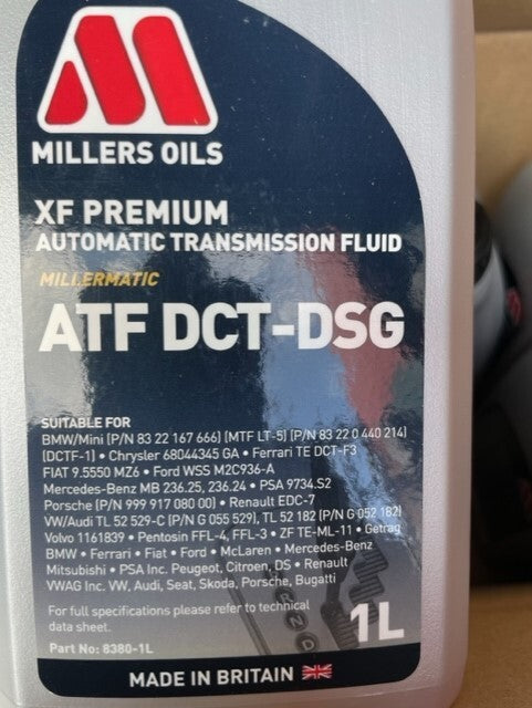 FOR MERCEDES ATF DCT AUTOMATIC MILLERS TRANSMISSION OIL 7LTR MB236.21 A001989985