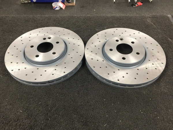 FOR MERCEDES CLK200 230 C208 C209 CROSS  DRILLED BRAKE DISC FRONT 288mm 