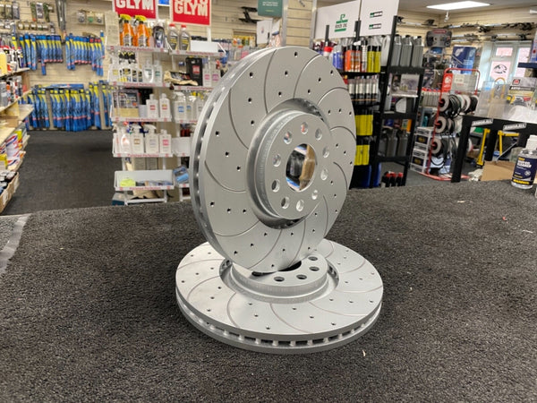 A4 A6 S4 1997 TO 2005   DRILLED GROOVED BRAKE DISCS BBD5734S 320MM 8D061530