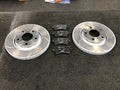 AUDI A7  3.0TDi QUATTRO 2010-18 DRILLED GROOVED BRAKE DISC REAR BRAKE PAD 330MM