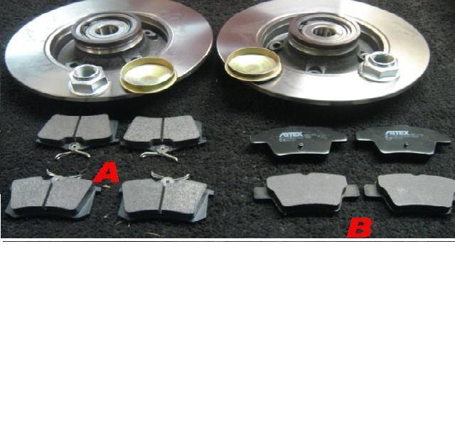  CITROEN C4 HDI VTS 04> REAR BRAKE DISC & BEARINGS PADS