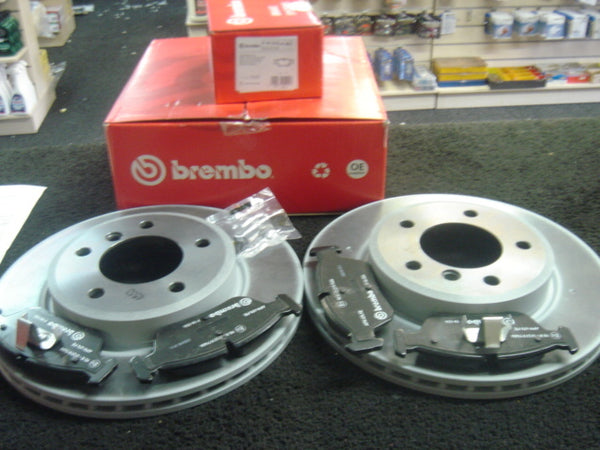 BMW 320D 320CI BREMBO FRONT BRAKE DISCS BREMBO PADS 