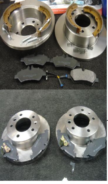 FOR SPRINTER 06 BRAKE DISC BRAKE PAD FRONT REAR HANDBRAKE SHOE FITTING KIT