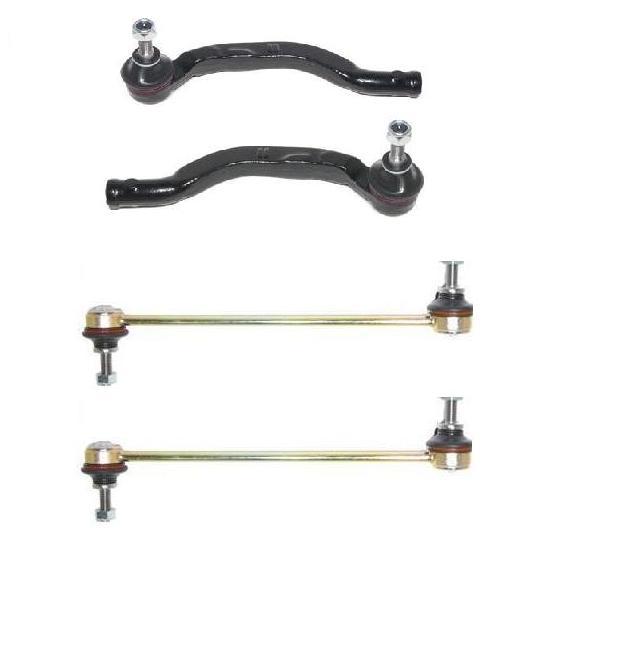RENAULT LAGUNA MK2 2001-2007 2 OUTER TRACK ROD ENDS 2 ANTI ROLL BAR LINKS