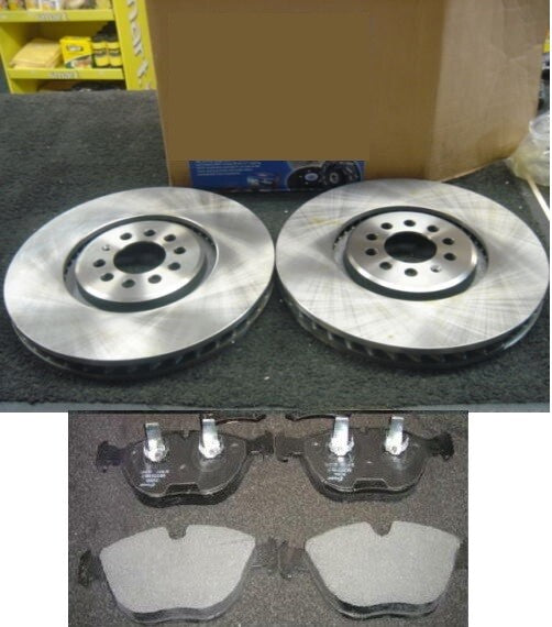 AUDI TT A3 3.2 V6 BRAKE DISCS FRONT VENTED 334MM MINTEX FRONT PADS