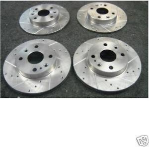 MAZDA MX5 EUNOS 1.8 BRAKE DISC CROSS DRILLED GROOVED BRAKE PAD FRONT REAR MINTEX