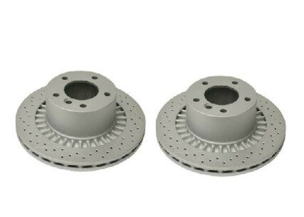 FOR MERCEDES G55 G63 AMG REAR DRILLED BRAKE DISCS VENTED PAIR 330mm COATED