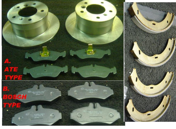 FOR MERCEDES SPRINTER 308 310 311 312 95-06 REAR BRAKE DISC PAD HANDBRAKE SHOE