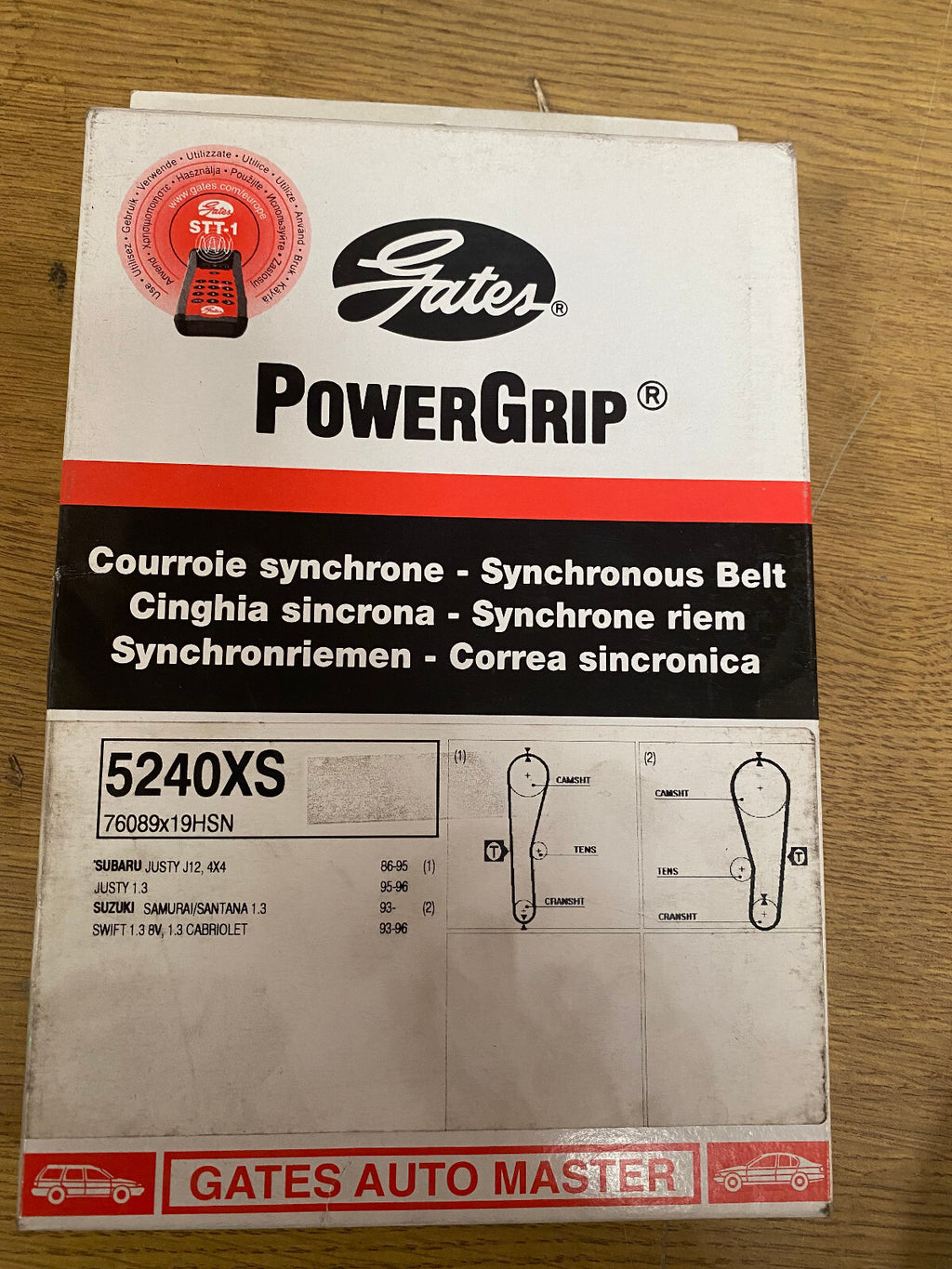 FOR SUBARU JUSTY 1.2 AWD SUZUKI SWIFT 1.3 GATES POWERGRIP TIMING BELT 5240XS