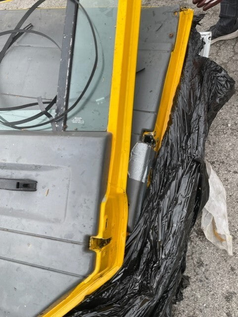SECOND ROW DOOR OS RH DRIVER SIDE  DOOR LAND ROVER DEFENDER 110 TDI CSW YELLOW