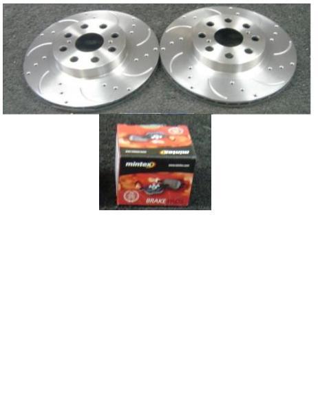 FOR TOYOTA MR2 MR-S 1.8 VVTI ROADSTER DRILLED GROOVED BRAKE DISC MINTEX PADS