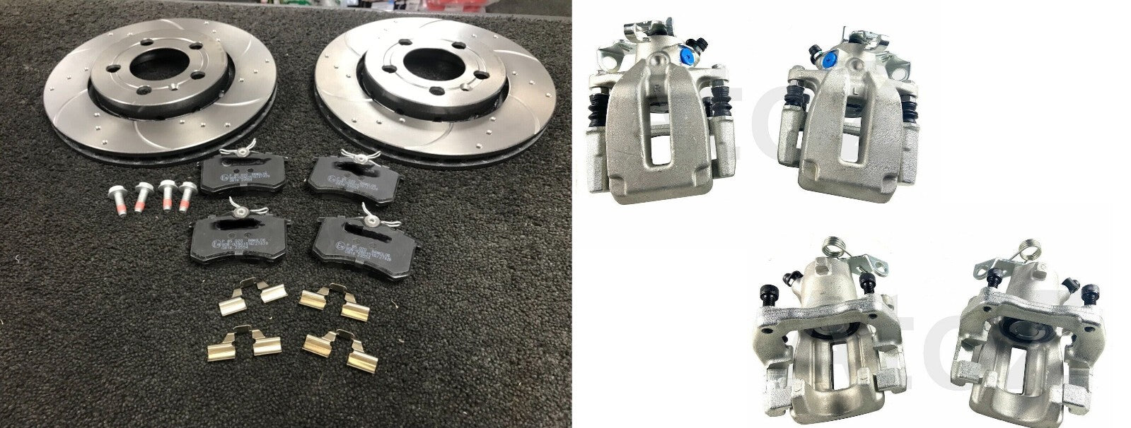 AUDI TT QUATTRO 8N REAR BRAKE DISC UPGRADE CONVERSION KIT SOLID VENTED DISC