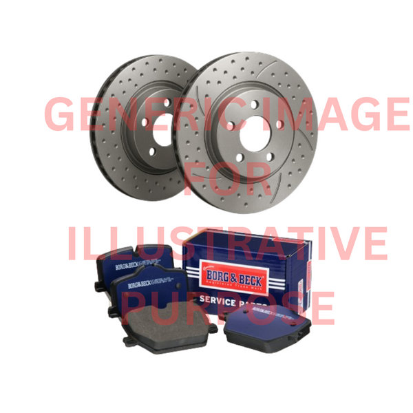 REAR DIMPLE GROOVED PERFORMANCE BRAKE DISCS PADS FIT TOYOTA SUPRA GR A90 345MM