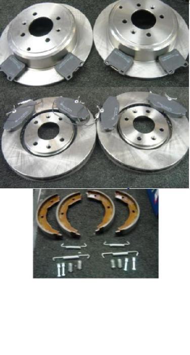PEUGEOT 406 FRONT REAR BRAKE DISCS BRAKE PADS HANDBRAKE SHOES & FITTING KIT