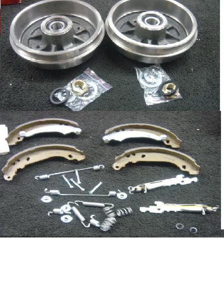 PEUGEOT 206 REAR BRAKE DRUM DRUMS WITH BEARINGS  SHOES FITTING KIT ADJUSTERS 