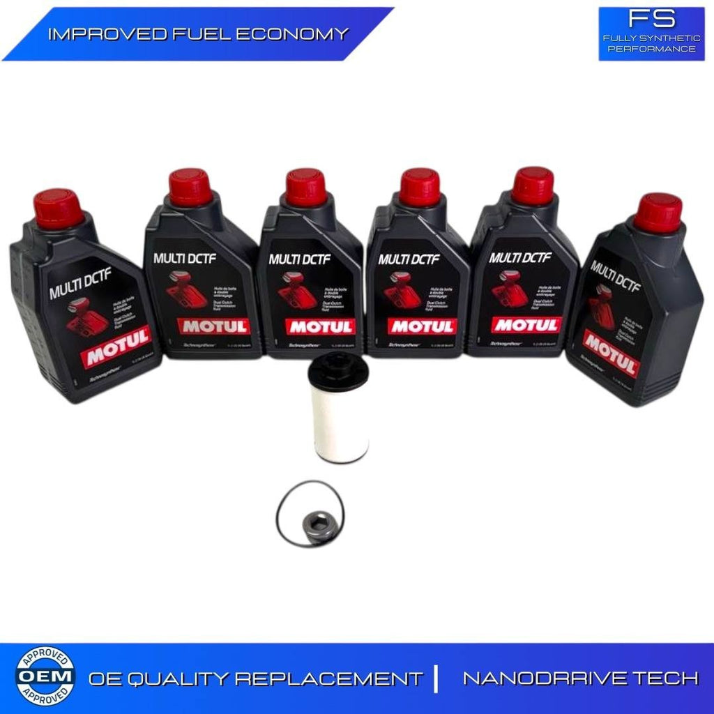 GEARBOX SERVICE KIT 6L MOTUL MULTI DCTF+FILTER FIT AUDI VAG DSG DQ250 6 SPEED