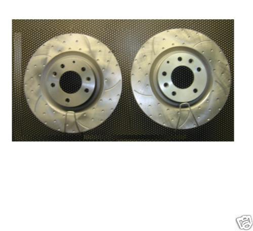 FOR MAZDA RX8  FRONT DRILLED GROOVED BRAKE DISCS 323MM
