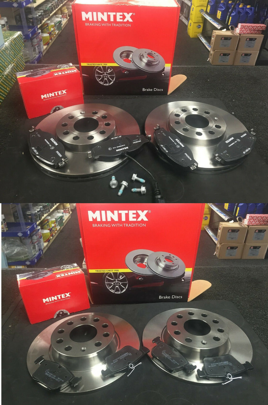 AUDI A4 B8 1.8TFSi 2.0TDi S LINE AVANT BRAKE DISC PAD BRAKE PAD FRONTREAR MINTEX