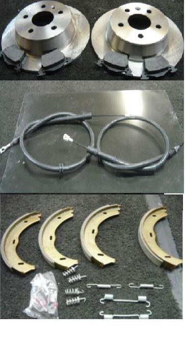 FOR MERCEDES VITO V CLASS CDi W638 96-03 REAR BRAKE DISC CABLE HANDBRAKE SHOE