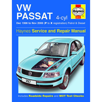 HAYNES MANUA FOR L VW PASSAT 4-CYL DEC 96-NOV 2000 P TO X REG PETROL AND DIESEL 