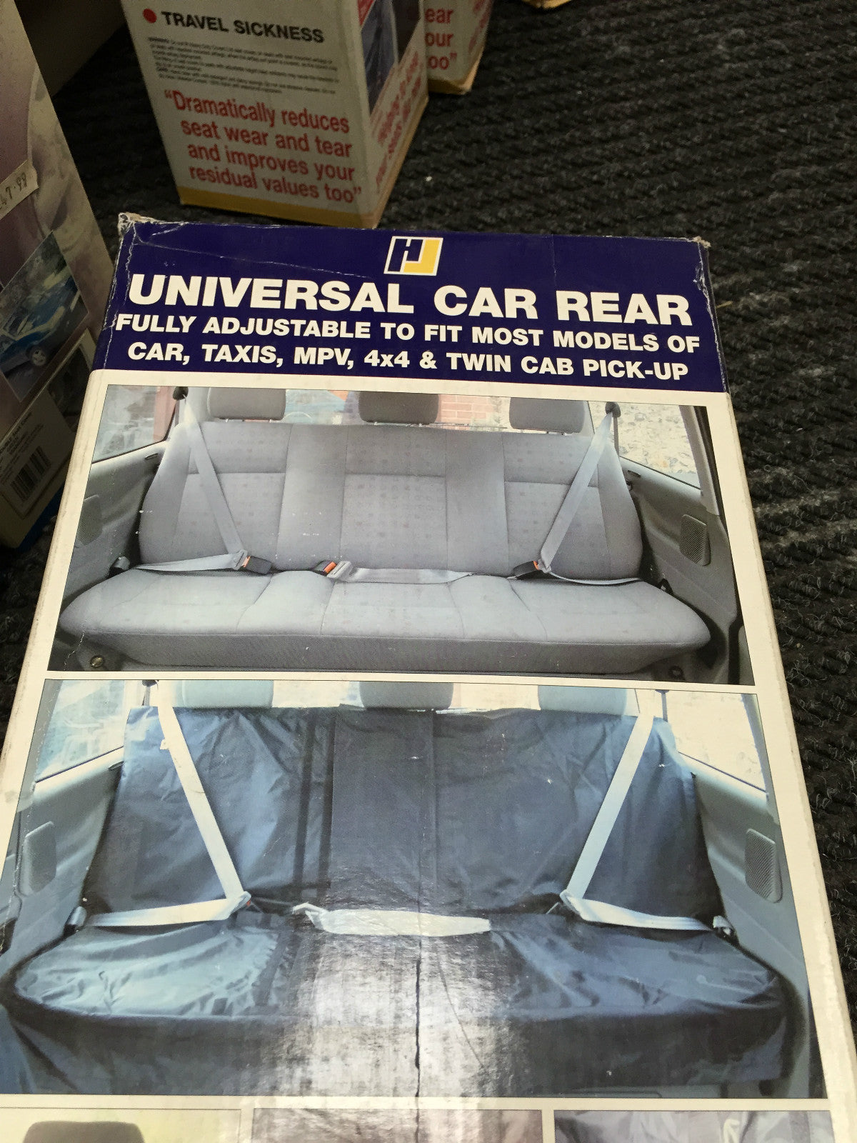 HEAVY DUTY MUD OIL GREASE RESISTANT UNIVERSAL REAR SEAT COVER DARK BLUE
