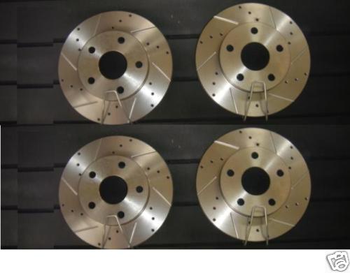 FOR MR2 GT TURBO REV1 90-91 BRAKE DISC DRILLED GROOVED BRAKE DISCS FONT REAR 