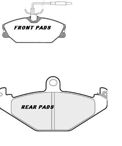 LAGUNA 94> FRONT REAR BRAKE DISCS & PADS 5 STUD