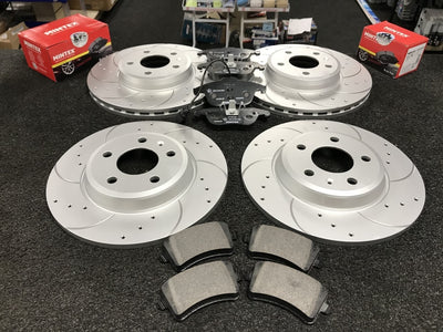 AUDI A5 1.8TFSi 2.0TDI S LINE BRAKE DISC DRILLED GROOVED FR REAR PADS 314 300MM 