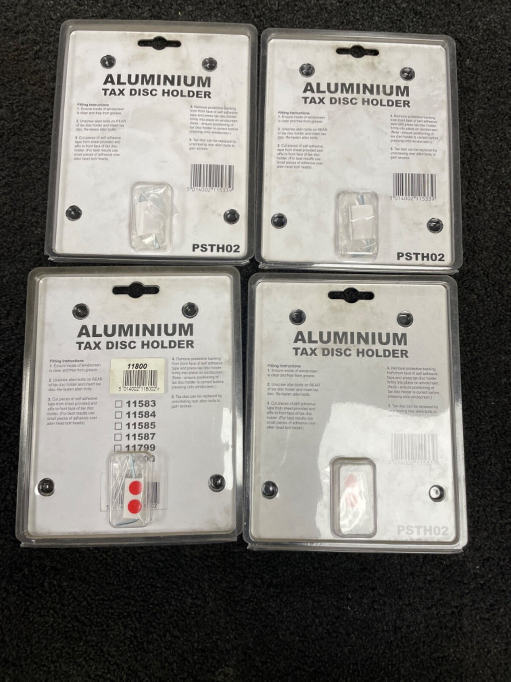 Assorted JOB LOT  Car Tax Disc Permit Holder aluminium for  windscreens