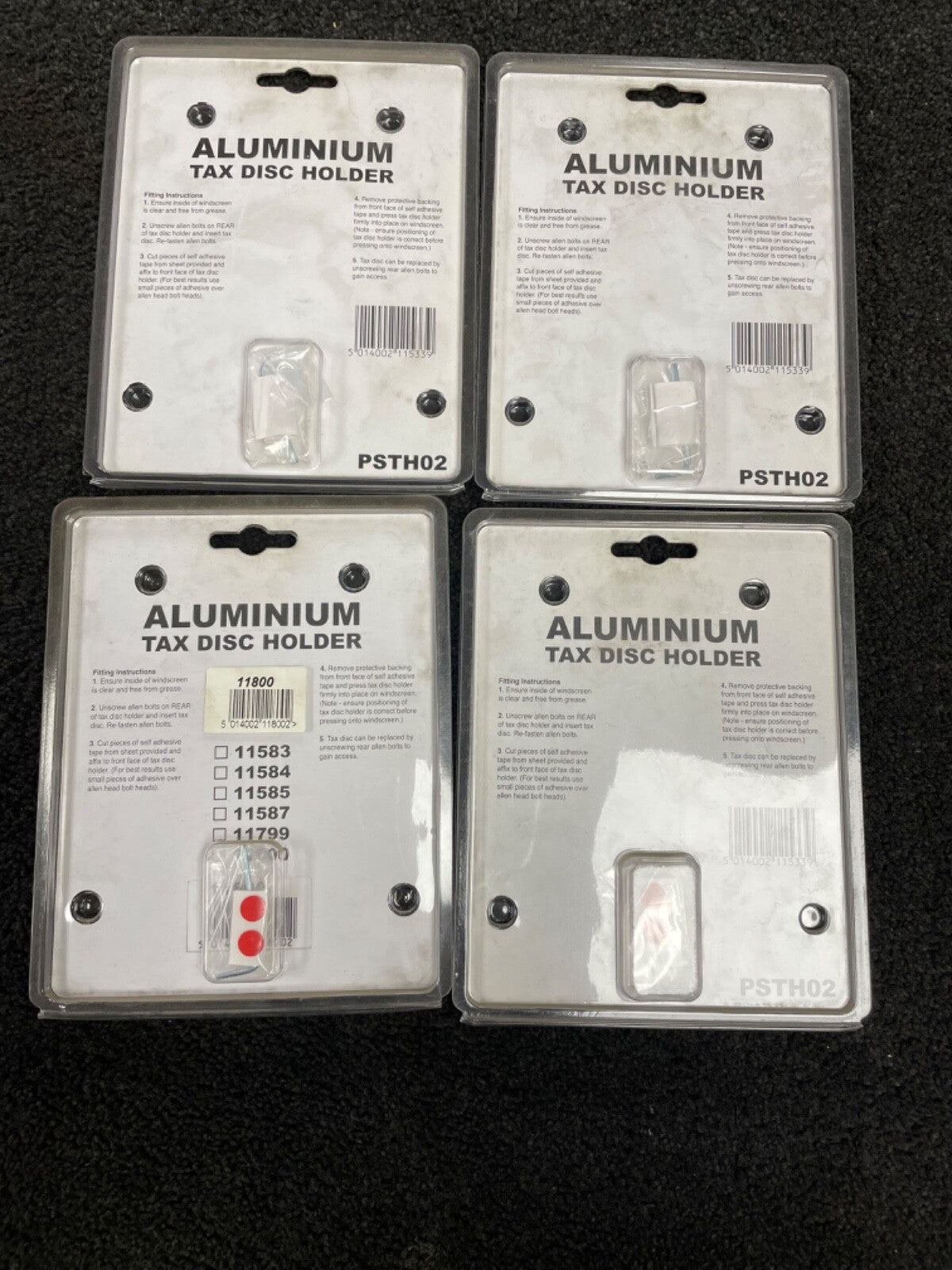 Assorted JOB LOT  Car Tax Disc Permit Holder aluminium for  windscreens