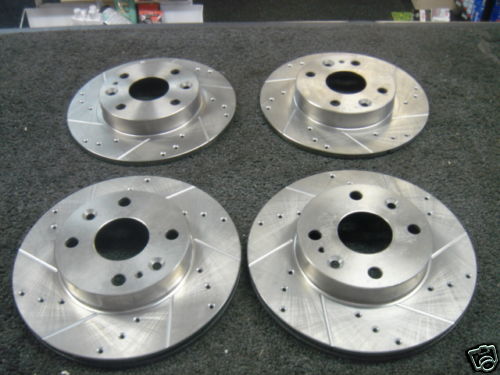 MAZDA MX5 EUNOS 1990-1998 BRAKE DISC FRONT REAR DRILLED GROOVED BRAKE DISCS  