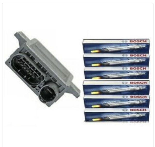 FOR BMW X5 3.0 d E70 E53  GLOW PLUG CONTROL RELAY UNIT GLOW PLUGS SET NEW